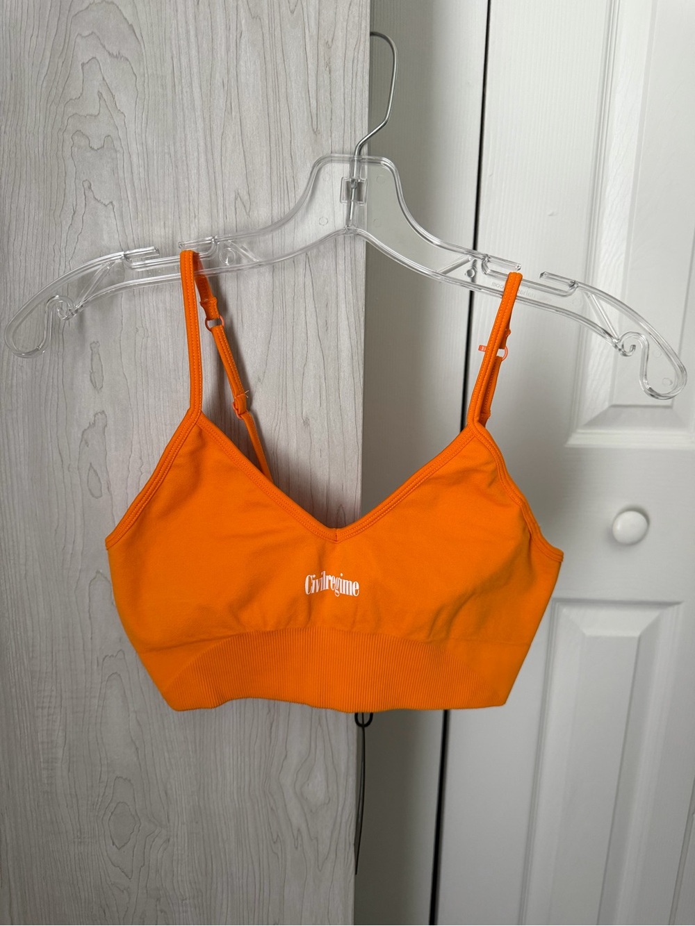Civil Regime Orange Crop Bralette - NWT, M